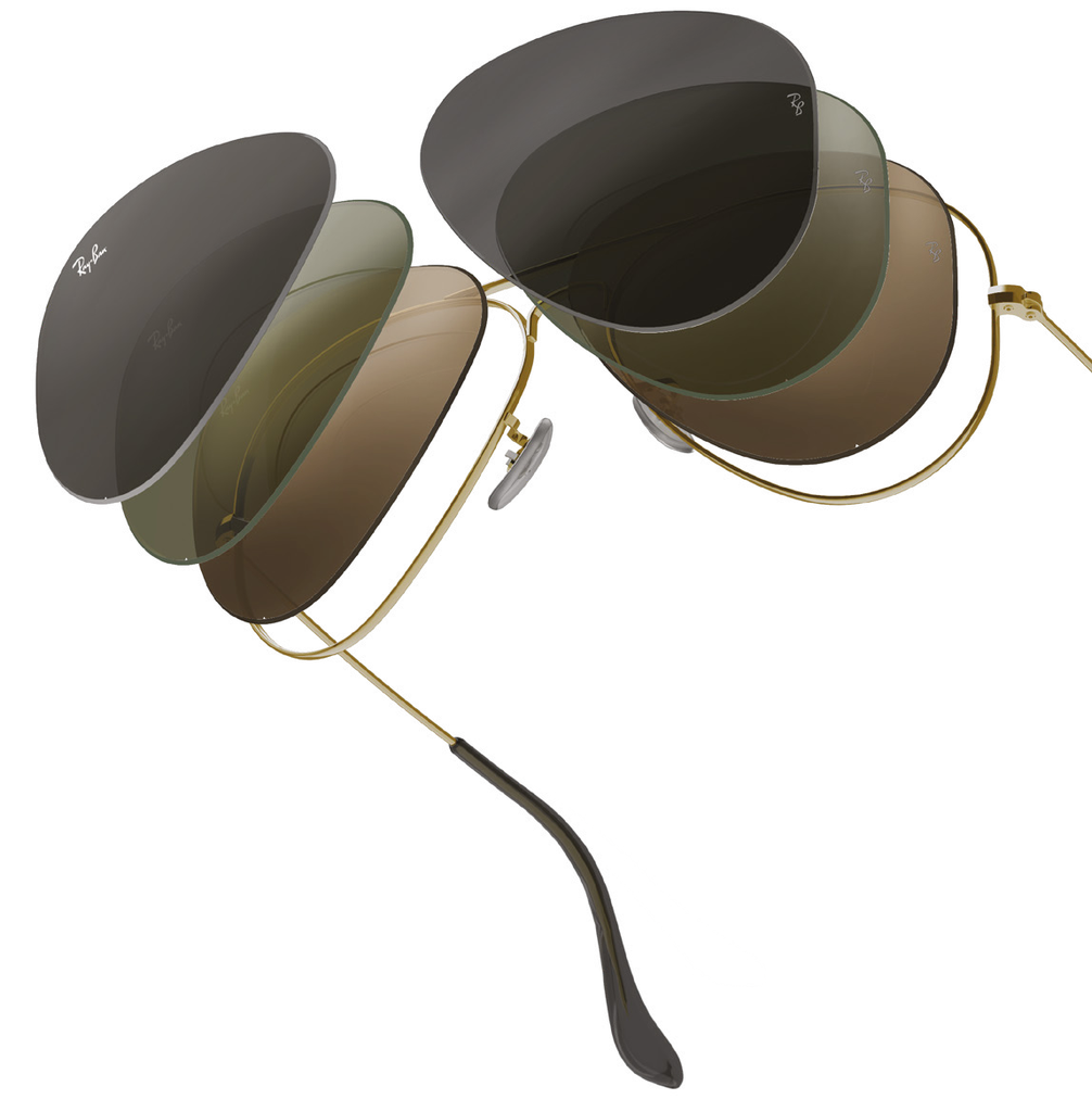Lente Solar Progressiva Ray-Ban Equalized 1.59 Poli (Verde G-15)